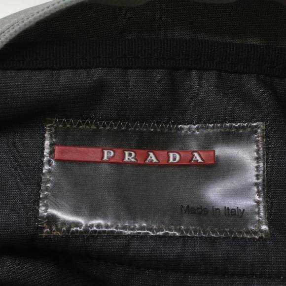 PRADA Sports Tote Bag Nylon Silver Red Auth bs9019 - Picture 10 of 16